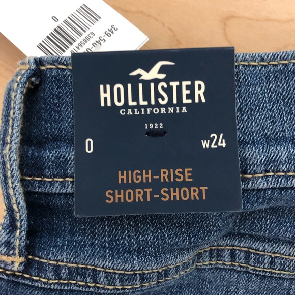 Size 0 w24 Hollister High Rise Short Shorts NWT - Picture 4 of 5